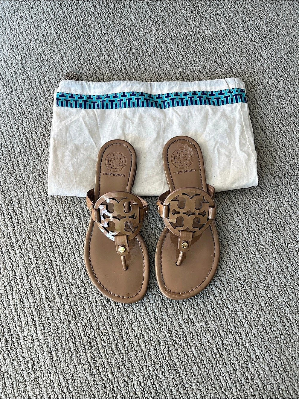 Tory Burch Miller Patent Sandal Flat Sandals